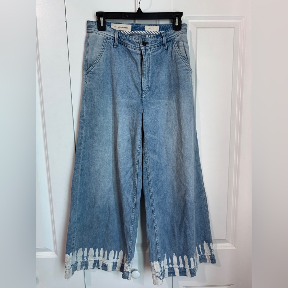 Anthropologie | Pilcro and the Letterpress Light Blue Cropped Jeans Size 27 - Picture 2 of 8